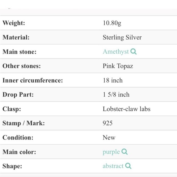 HANDMADE AMETHYST PENDANT AND CHAIN - Picture 6 of 6